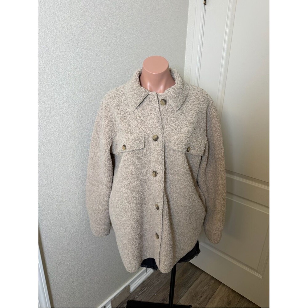Joie Sherpa Teddy Faux Fur Jacket Sz M
